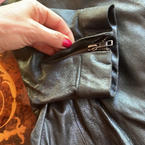 MUUBAA sz6 suede leather moto jacket iridescent - Picture 7 of 8